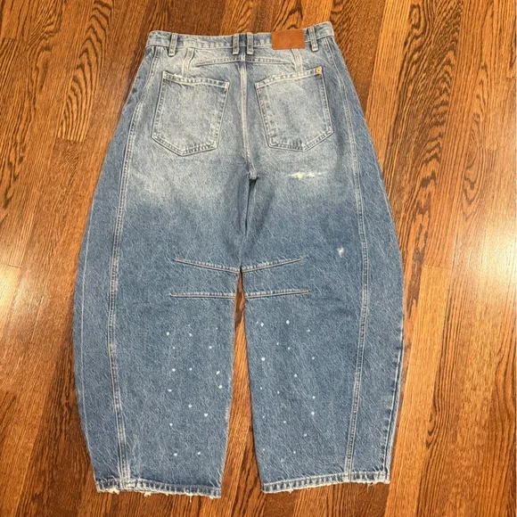 free people we the free good luck mid rise barrel jeans 28 - Picture 2 of 7